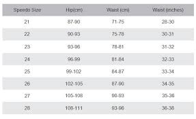 28 Thorough Jammers Size Chart