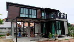 บ านสองช น โครงเหล กน อคดาวน 2 ห องนอน 2 ห องน ำ พร อมใต ถ นและระเบ ยงร บลมส ดช ลล naibann com ร ปแบบบ าน บ านโมเด ร น สร างบ าน
