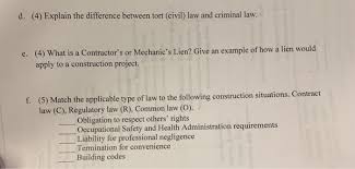 As, for example, if i send you daily a loaf of bread, without any express authority, and you make use of it in your family, the law raises an obligation on your part to pay me the value of the bread. D 4 Explain The Difference Between Tort Civil Chegg Com