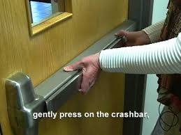 Double door exit push bars are a complete panic pushbar package for installation on double doors, for quick exit in the event of an emergency. Locking Crashbar Doors Youtube