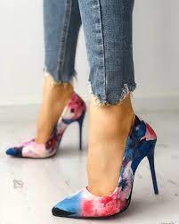 A wide variety of flower pattern heels options are available to you, such as closure type, season, and feature. Floral Print Pointed Toe High Heels Online Discover Hottest Trend Fashion At Boutiquefeel Com