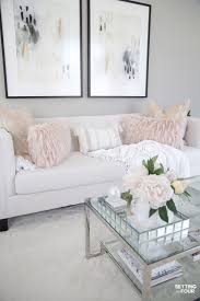 Elegant Spring Living Room Decorating Ideas In 2020 White Sofa Living Room Pink Living Room White Couch Living Room