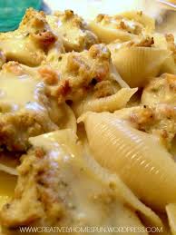 Creamy Chicken Stuffed Shells Chicken Stuffed Shells Stuffed Shells Recipe Easy Stuffed Shells Recipe