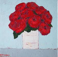 It is in the collection of the metropolitan museum of art. Red Roses In A White Vase Painting By David Edwards Saatchi Art