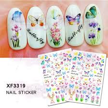 Do a french manicure or a sparkly french manicure first, then press the flowers into the top coat. Qoo10 Nail Art Stickers Manicure Pedicure Flower Butterfly Unicorn Design Bath Body