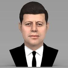 👤 Busto de John F. Kennedy para impresión 3D a todo color・Archivo 3D para  Impresión 3D・Cults