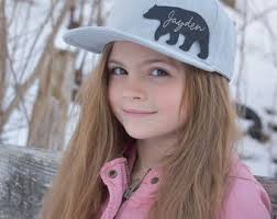 Custom Toddler Hat, Custom Infant Hat, Personalized Hat, Bear, Leather  Patch Hat, Trucker Hat, Flat Bill