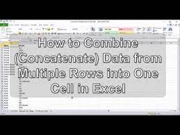 Combine Concatenate Multiple Rows Into One Cell In Excel Excel Hacks Excel Cell