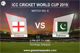 England vs pakistan 1st t20 live this match will be played at trent bridge, nottingham on 16 july 2021 this match will start at 11.00pm from indian standard. Cricket World Cup 2019 6th Match England Vs Pakistan Prediction