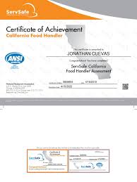 Use the links below to obtain a food handlers certificate. Certificate 3859954 Food Industry Food And Drink