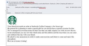 Then use those tools on starbucks' website and applications to try to access customer gift card accounts. Scam Of The Week Starbucks Gift From A Friend Phishing Emails