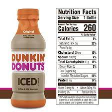 2,000 calories a day is used for general nutrition advice. Buy Dunkin Donuts Original Iced Coffee Bottle 13 7 Fl Oz Online In Turkey B01ncufxaq