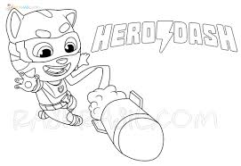 In 2014, they developed a derivative animated tv series called talking tom and friends. Talking Tom Hero Dash Coloring Pages New Pictures Free Printable
