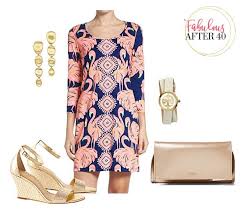 Cruise Wear Flaming Shift Dress Cruise Attire What To Wear Smart Casual Dress