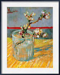 Blossoming Almond Branch In A Glass Van Gogh Art Print Framed By Aux Beaux Arts