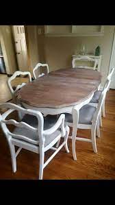White Dining Set French Provincial Dining Room Set Shabby Etsy Shabby Chic Table And Chairs Chic Dining Room Shabby Chic Dining Room