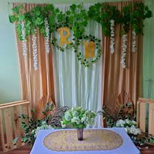 Misalnya sepeda yang dihias dengan bunga. Backdrop Lamaran Paket Dekor Tunanangan Ukuran 2 5x2 2 Meter Shopee Indonesia