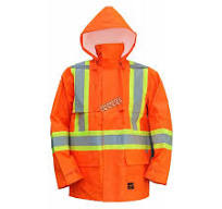 Manteau imperméable Open Road 150D orange haute visibilité avec bandes  réfléchissantes par Viking grandeurs S à 5XL