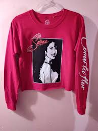 Excited To Share The Latest Addition To My Etsy Shop Selena Cropped Top Small Or Medium Long Sleeves In 2020 Selena Shirt Selena Quintanilla Outfits Small Crop Tops