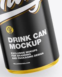 Download Glossy Can Mockup In Can Mockups On Yellow Images Object Mockups PSD Mockup Templates