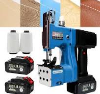 Amazon.com: Máquina de coser de bolsas industriales inalámbricas, con 2  hilos de coser, 2 baterías, para sacos, tejidos, papeles, bolsas de  plástico, ...