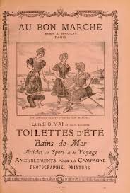 Advertizing For Summer Wear From A 1911 Day Planner From French Department Store Au Bon March 2 Vintage Advertising Art French Ephemera Vintage Advertisements