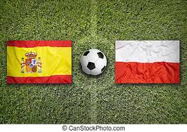 Supporter de espagne ou pologne, ne ratez pas le début de la rencontre ! Champ Drapeaux Espagne Allemagne Football Vs Drapeaux Champ Allemagne Vs Vert Football Espagne Canstock