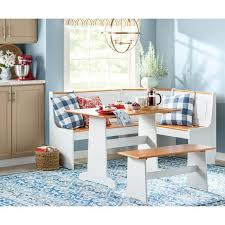 August Grove Birtie 3 Piece Solid Wood Breakfast Nook Dining Set Reviews Wayfair Nook Dining Set Minimalist Dining Room Breakfast Nook Dining Set