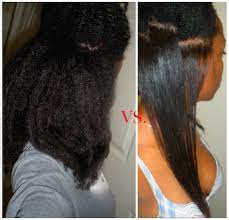 How I Flat Iron My Thick 4c Natural Hair Sleek And Straight Without Damage Hair Without Heat 4c Natural Hair Straightening Natural Hair