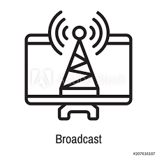 Png ico icns svg more. Broadcast Icon Vector Sign And Symbol Isolated On White Background Broadcast Logo Concept Stock Vector Adobe Stock