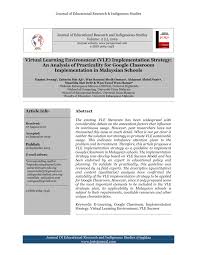 Sila taip alamat di dalam adress bar…. Pdf Virtual Learning Environment Vle Implementation Strategy An Analysis Of Practicality For Google Classroom Implementation In Malaysian Schools