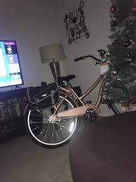 It can support riders from 45 to 180 pounds. Marietta Womens Cruiser Bike Rose Gold 26 Inch 56699 Huffy