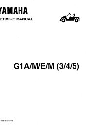 Yamaha wiring schematics & carburetor diagrams. Yamaha G1 Golf Car Service Repair Manual