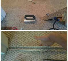 Diynetwork.com experts show how to install carpet without having to get rid of your old hardwood hold the carpet in place. Atlanta Carpet Repair Expert Atlanta Ga Doorway Berber Carpet Seam Repair Service Atlanta Carpet Repair Carpet Repair Berber Carpet How To Clean Carpet
