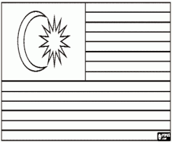 coloriage drapeau de la malaisie a imprimer octobre facile