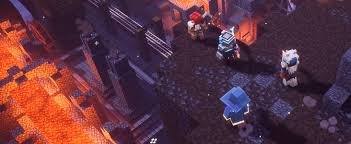Brave the dungeons alone, or . Microsoft Minecraft Dungeons Basic English Xbox One