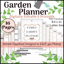 Gardening Planner Garden Planner Printable Digitally Etsy In 2020 Garden Planner Vegetable Garden Planner Planner