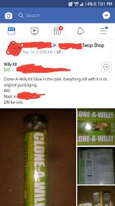 As a sucker for neatly packaged crafting, i was in! I D Say Times Are Tough When It S Time To Sell The Ol Clone A Willy Kit Facebookcringe