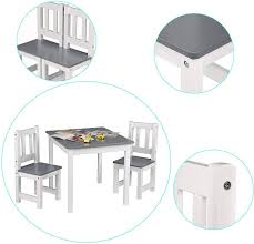 Showing results for dining table with 2 chairs. Children S Table With 2 Chairs White Gray Woltu Eu