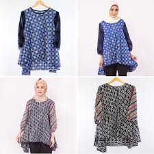 Tampil Cantik Blouse Batik Trendi Dengan Model Dan Motif Yang Unik Cocok Untuk Acara Formal Dan Non Formal Padankan Dengan Celana War Pakaian Batik Celana