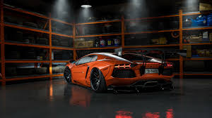 Juegos de autos / coches : Fondos De Pantalla Lamborghini Tuning Aventador Liberty Walk Lb Performance Naranja Vista Trasera Juegos Coches Descargar Imagenes