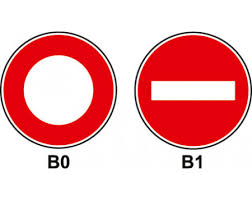 Ces panneaux sont circulaires à fond blanc, bordés d'un listel noir. Panneau Type B0 Et B1 Signalisation D Interdiction