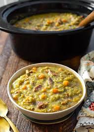 slow cooker split pea soup simply