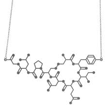 Oxytocin Molecule Necklace Stainless Steel Molecule Necklace Oxytocin Chic Jewelry