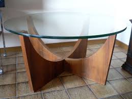 Danish Design Tisch 60er 70er Couchtischteak Holz Rund Wohnzimmer Glastisch Design Tisch Glastische Tisch