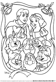 Top 20 winter coloring pages for kids: Disney Christmas Coloring Page Snow White Christmas