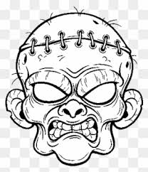 45 cartoon horror zombie skulls, scary killer clowns, halloween. Zombie Face Coloring Page Dibujos De Halloween De Zombies Free Transparent Png Clipart Images Download