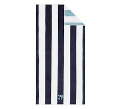 Reversible Awning Striped Beach Towel Navy Seabreeze Pool Towels Organic Beach Towel Striped Beach Towel