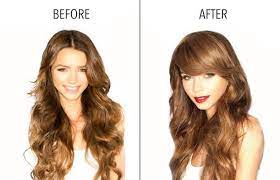 Best Transformation Haircuts For Indian Women With Thin Hair Long Hair With Bangs Hairstyles With Bangs Growing Out Bangs