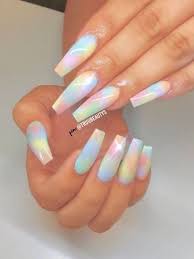 Rainbow pastel acrylics in 2019 colored acrylic nails. Short Coffin Acrylic Nails Rainbow Novocom Top